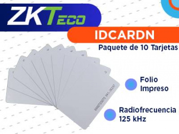 Tarjetas ID ultradelgadas con 10 pza ZK TECO IDCARDN